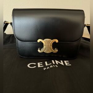 Authentic Celine Black Teen Triomphe Bag